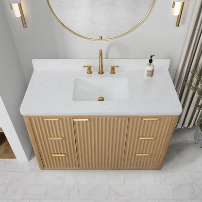 Cádiz 48in. Free-standing Single Bathroom Vanity in Washed Ash Grey