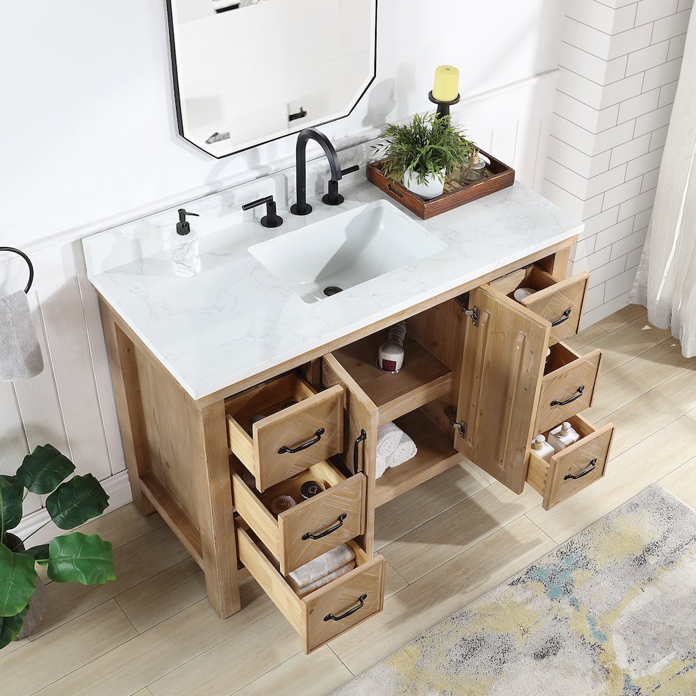 Javier 48" Free-standing Single Bath Vanity in Spruce Antique Brown