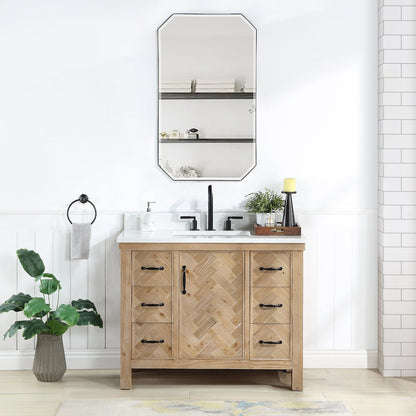 Javier 42" Free-standing Single Bath Vanity in Spruce Antique Brown