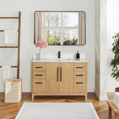 Gara 48" Free-standing Single Bath Vanity in Washed Ash Grey