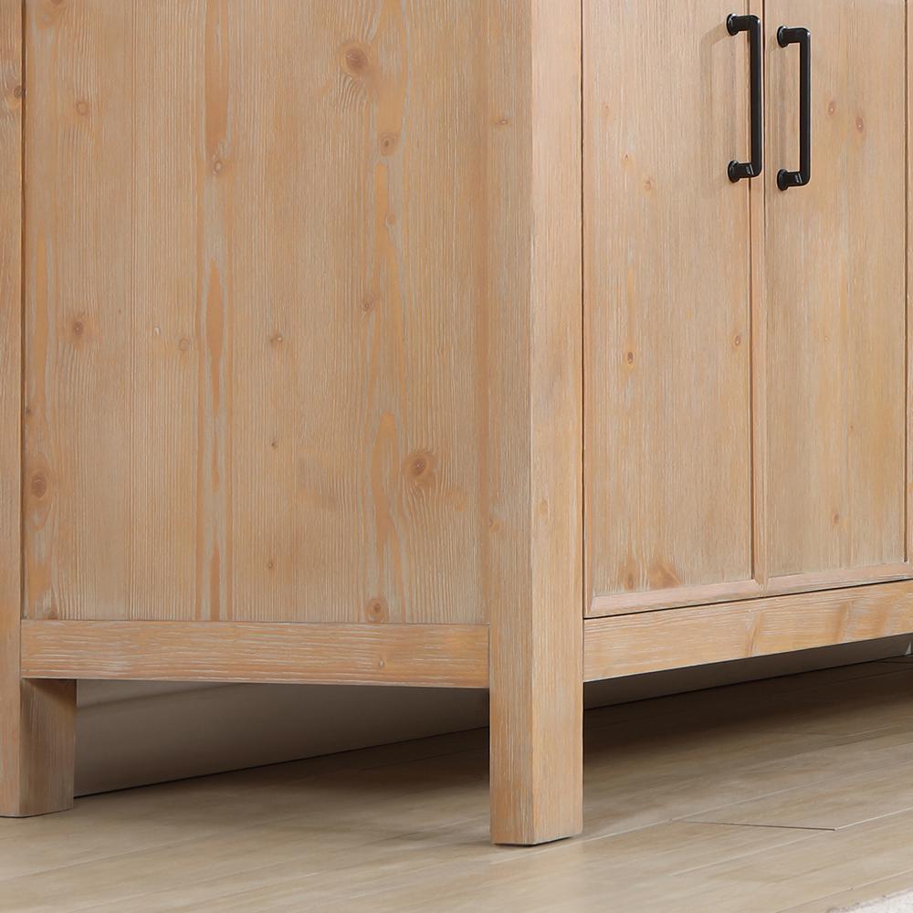 Free-standing Double Bathroom Vanity with Composite top in Lightning White