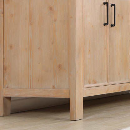 Free-standing Double Bathroom Vanity with Composite top in Lightning White