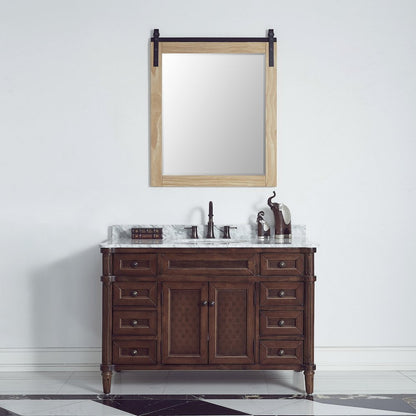 Cortes 32" Rectangular Bathroom Vanity Barndoor Wall Mount Mirror in Pine