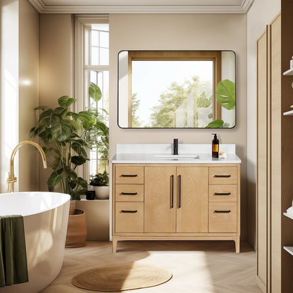 Gara 48" Free-standing Single Bath Vanity in Washed Ash Grey