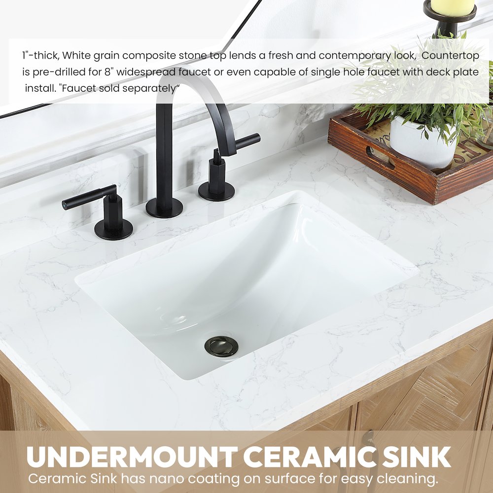 Javier 48" Free-standing Single Bath Vanity in Spruce Antique Brown