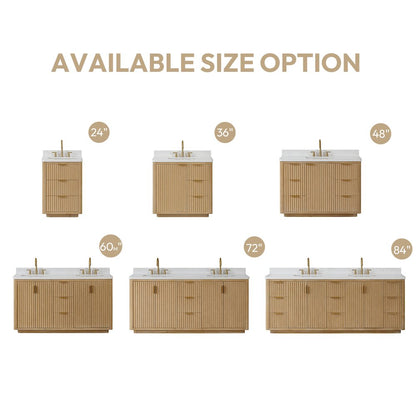 Cádiz 48in. Free-standing Single Bathroom Vanity in Washed Ash Grey