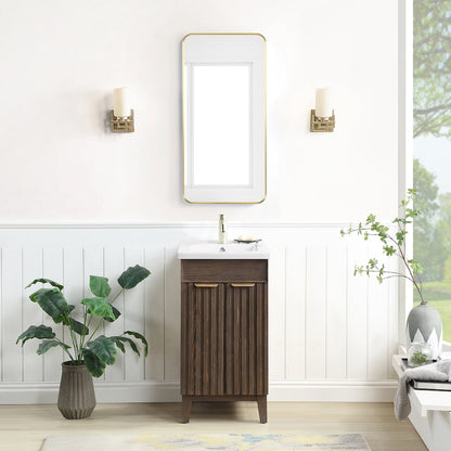 Palos 18" Free-standing Single Bath Vanity in Spruce Aged Brown