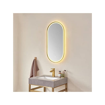 Vinnova 18'' Oval LED Lighted Accent Bathroom/Vanity Wall Mirror