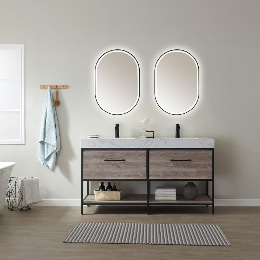 24'' Oval LED Lighted Accent Bathroom/Vanity Wall Mirror