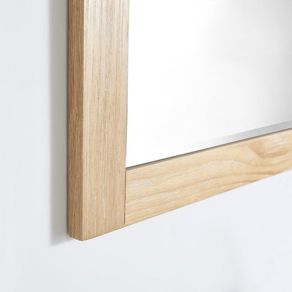 Cortes 72" Rectangular Bathroom Vanity Barndoor Wall Mount Mirror in Pine