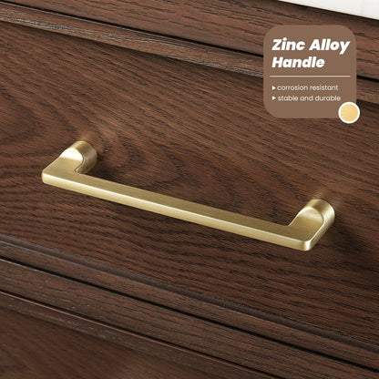 Jakarta 60M" Freestanding Double Bath Vanity in Aged Dark Brown Oak