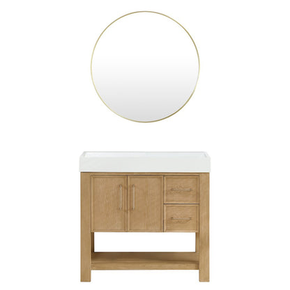 Vera 36" Free-standing Single Bath Vanity in Washed Ash Grey