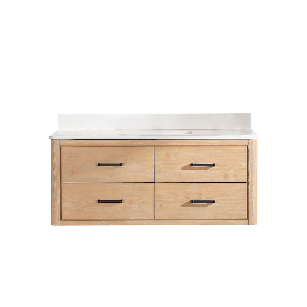 Cristo 48" Floating Single Bath Vanity in Fir Wood Brown