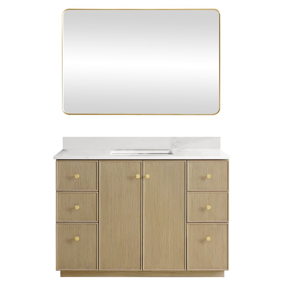 Oza 48" Free-standing Single Bath Vanity in Aged Natural Oak