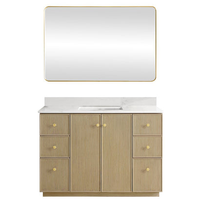 Oza 48" Free-standing Single Bath Vanity in Aged Natural Oak