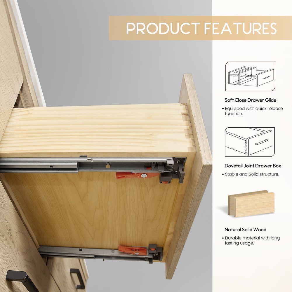 Porto 72" Free-standing Double Bath Vanity in Aged Natural Oak