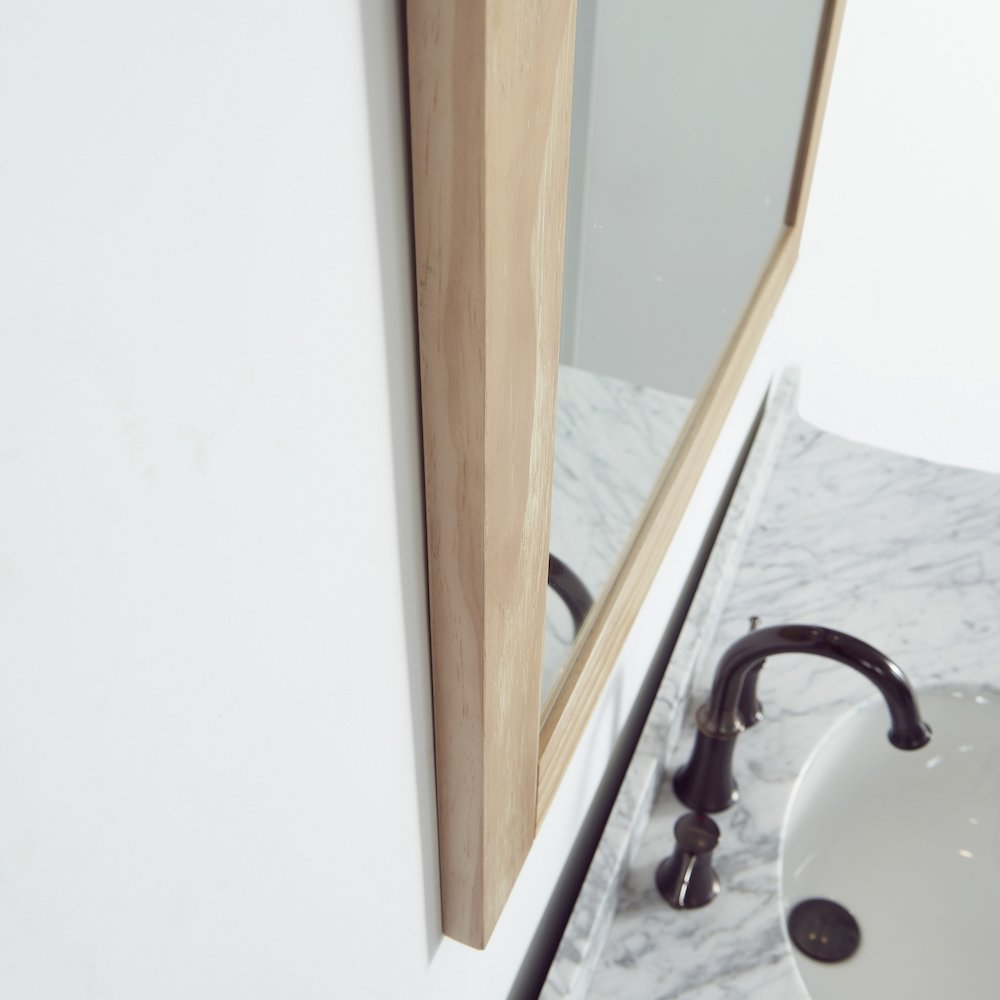 Cortes 32" Rectangular Bathroom Vanity Barndoor Wall Mount Mirror in Pine