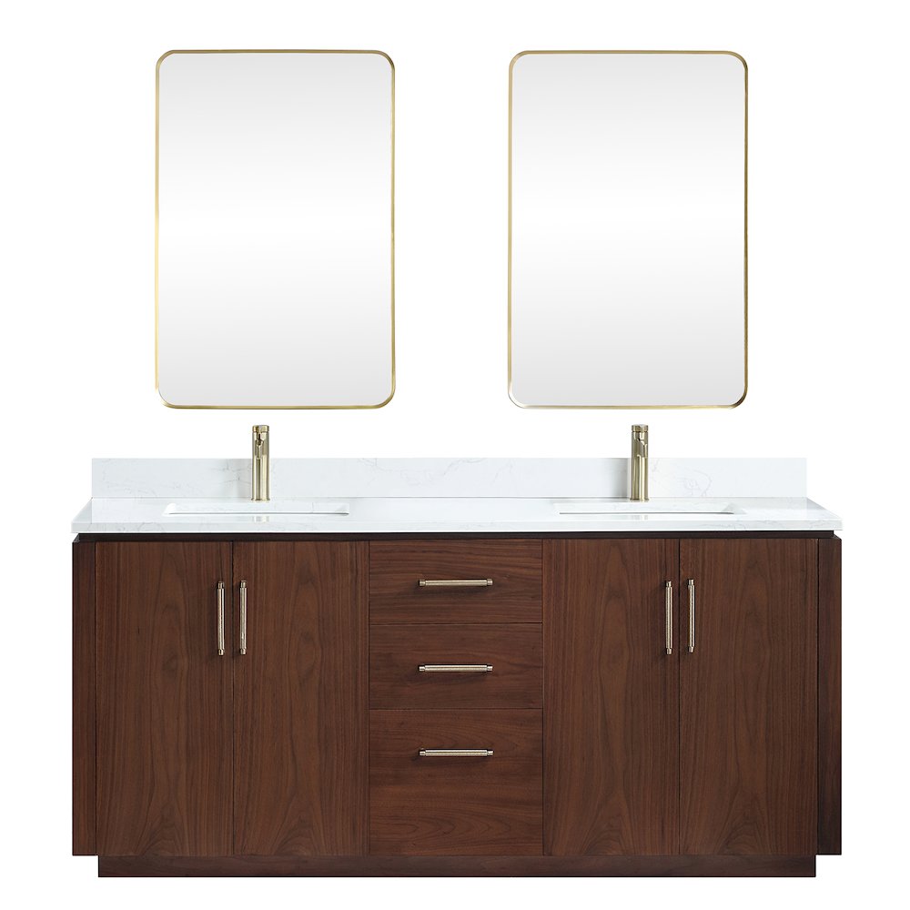 San 72" Free-standing Double Bath Vanity in Natural Walnut