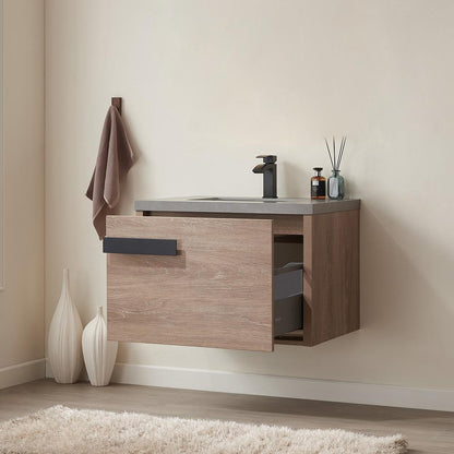 Carcastillo 30" Single Sink Bath Vanity with Grey Sintered Stone Top