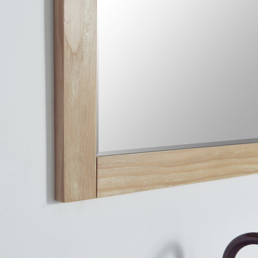 Cortes 32" Rectangular Bathroom Vanity Barndoor Wall Mount Mirror in Pine