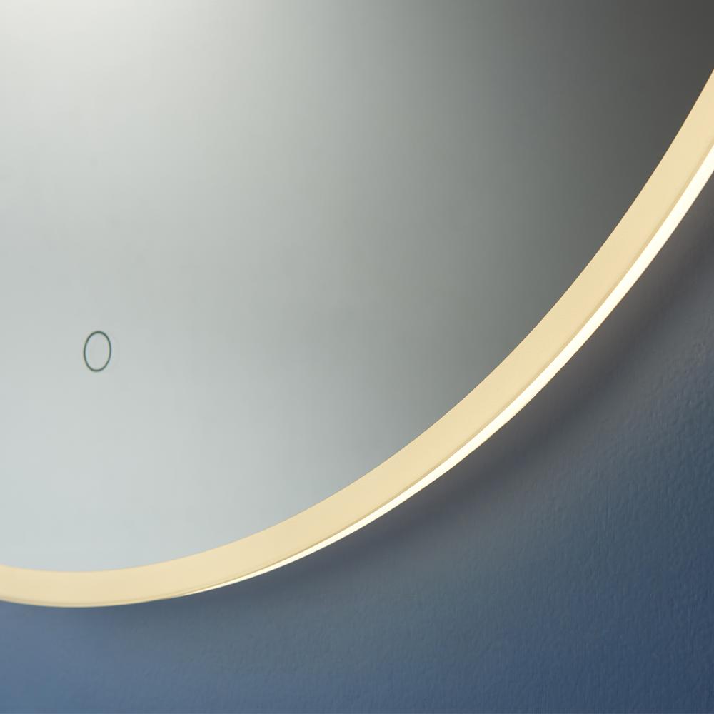 32''Modern & Contemporary Frameless Lighted Round Bathroom Mirror