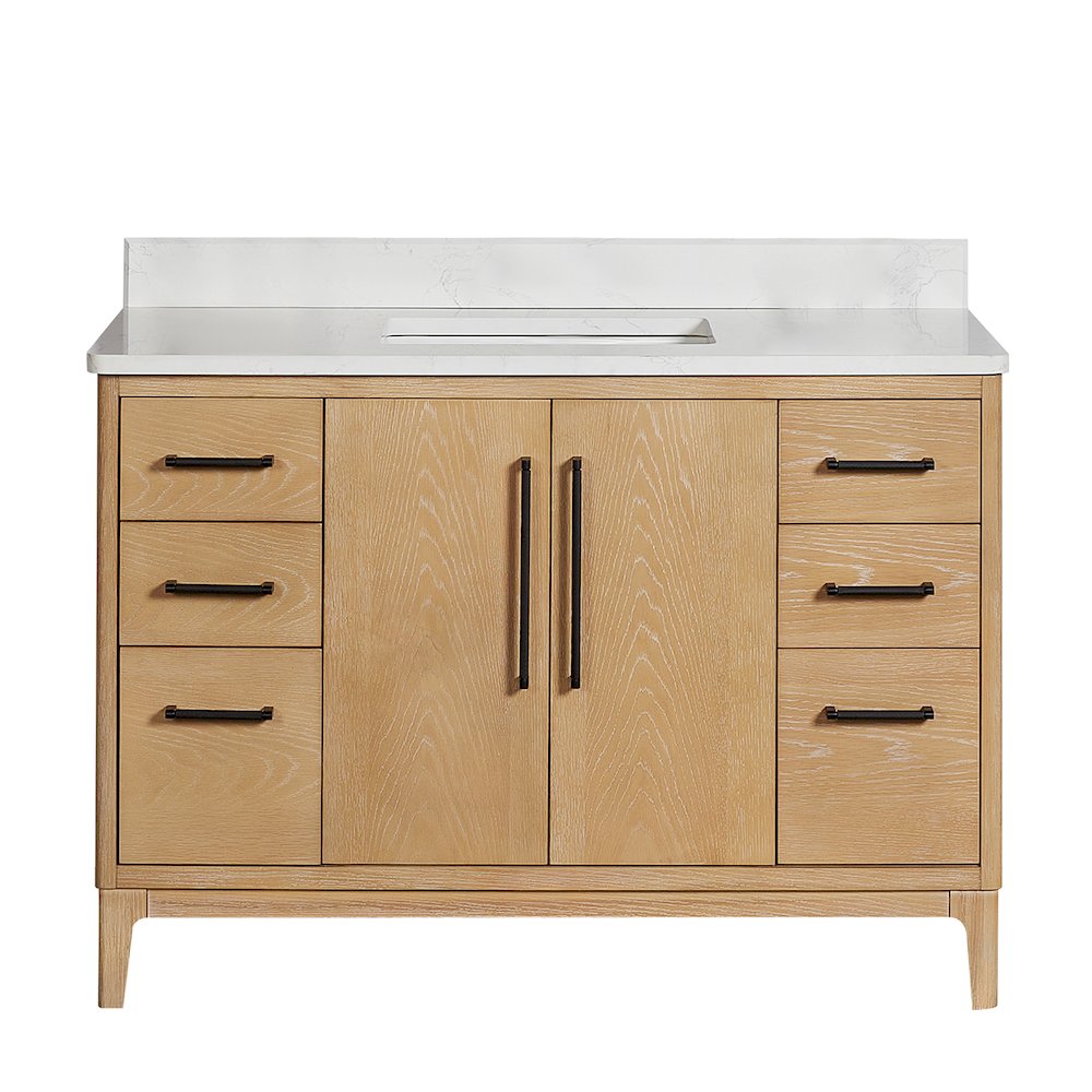 Gara 48" Free-standing Single Bath Vanity in Washed Ash Grey