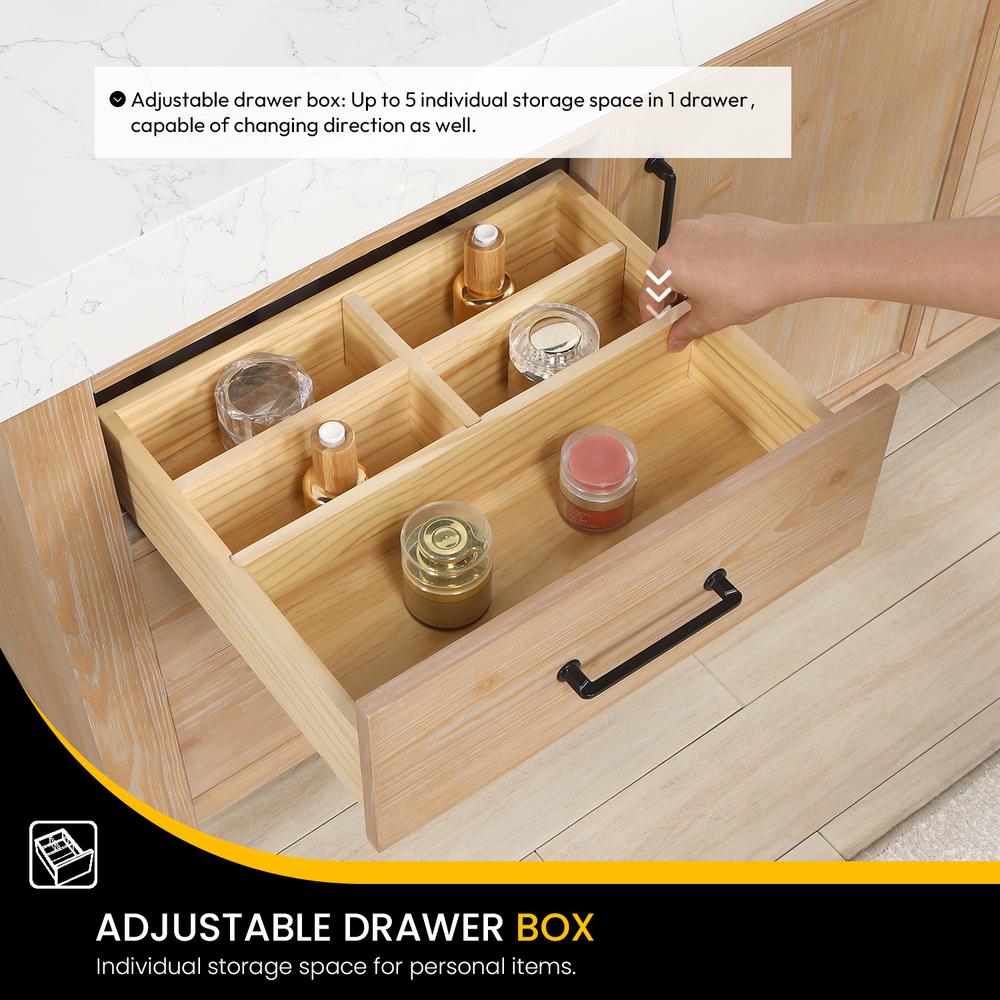 Free-standing Single Bathroom Vanity with Composite top and Mirror
