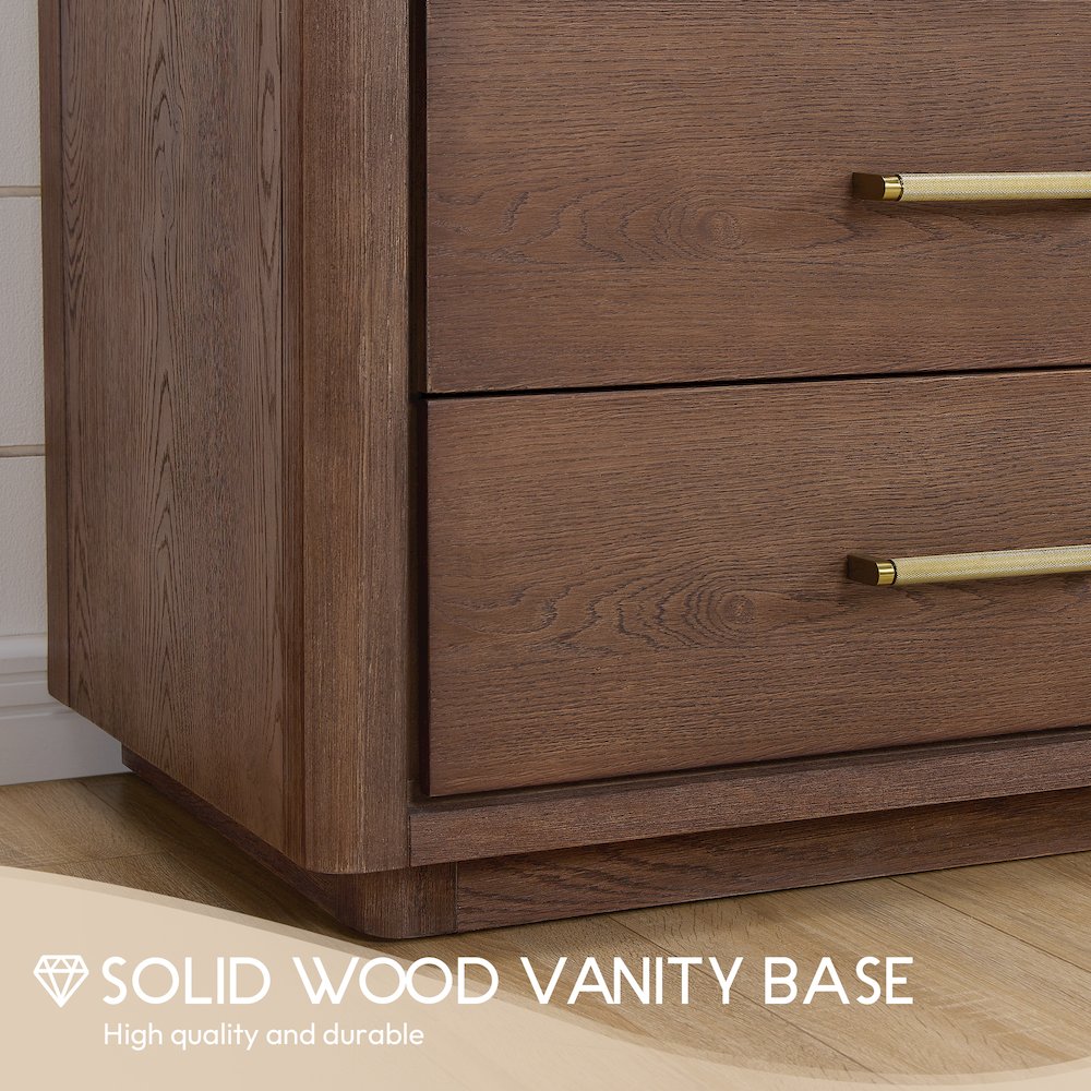 Porto 48" Free-standing Single Bath Vanity in Aged Dark Brown Oak