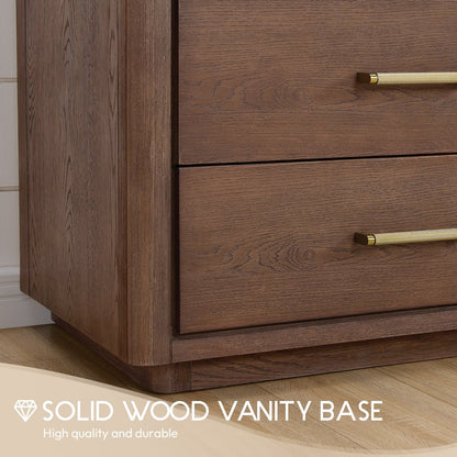 Porto 48" Free-standing Single Bath Vanity in Aged Dark Brown Oak