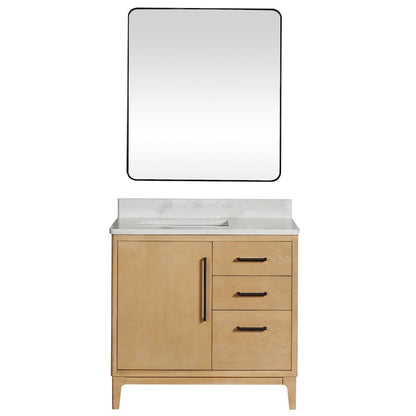 Gara 36" Free-standing Single Bath Vanity in Washed Ash Grey