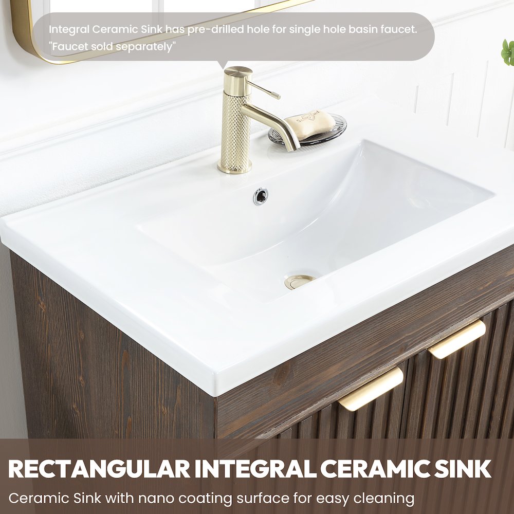 Palos 30" Free-standing Single Bath Vanity in Spruce Aged Brown