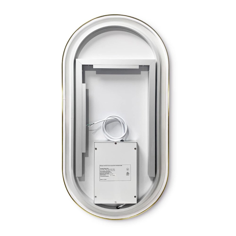 Vinnova 18'' Oval LED Lighted Accent Bathroom/Vanity Wall Mirror