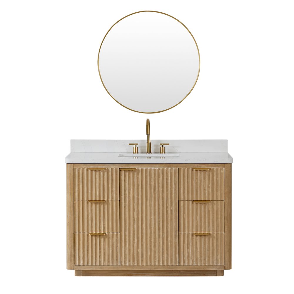Cádiz 48in. Free-standing Single Bathroom Vanity in Washed Ash Grey