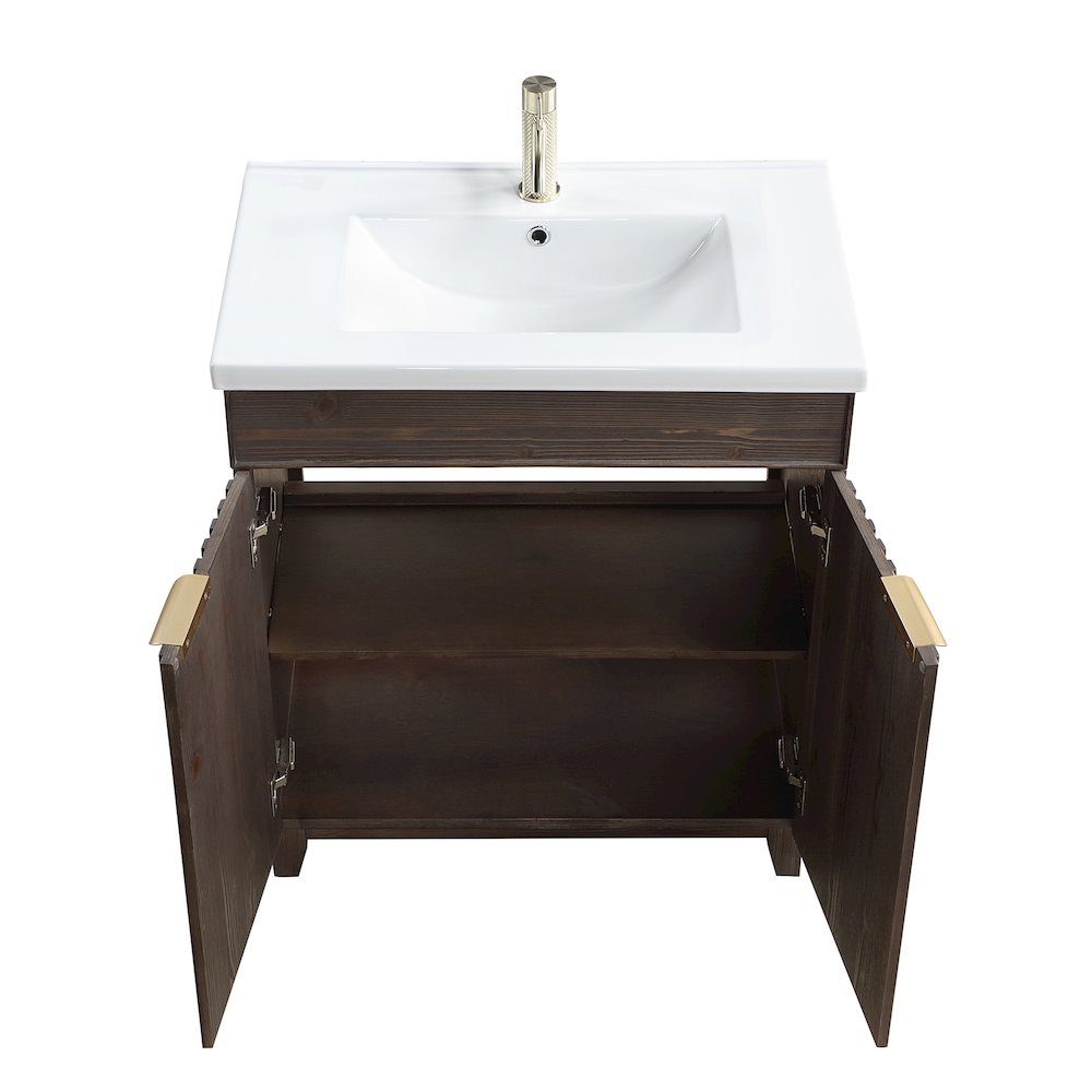 Palos 30" Free-standing Single Bath Vanity in Spruce Aged Brown