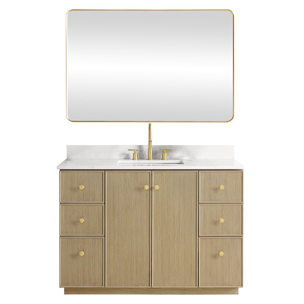 Oza 48" Free-standing Single Bath Vanity in Aged Natural Oak