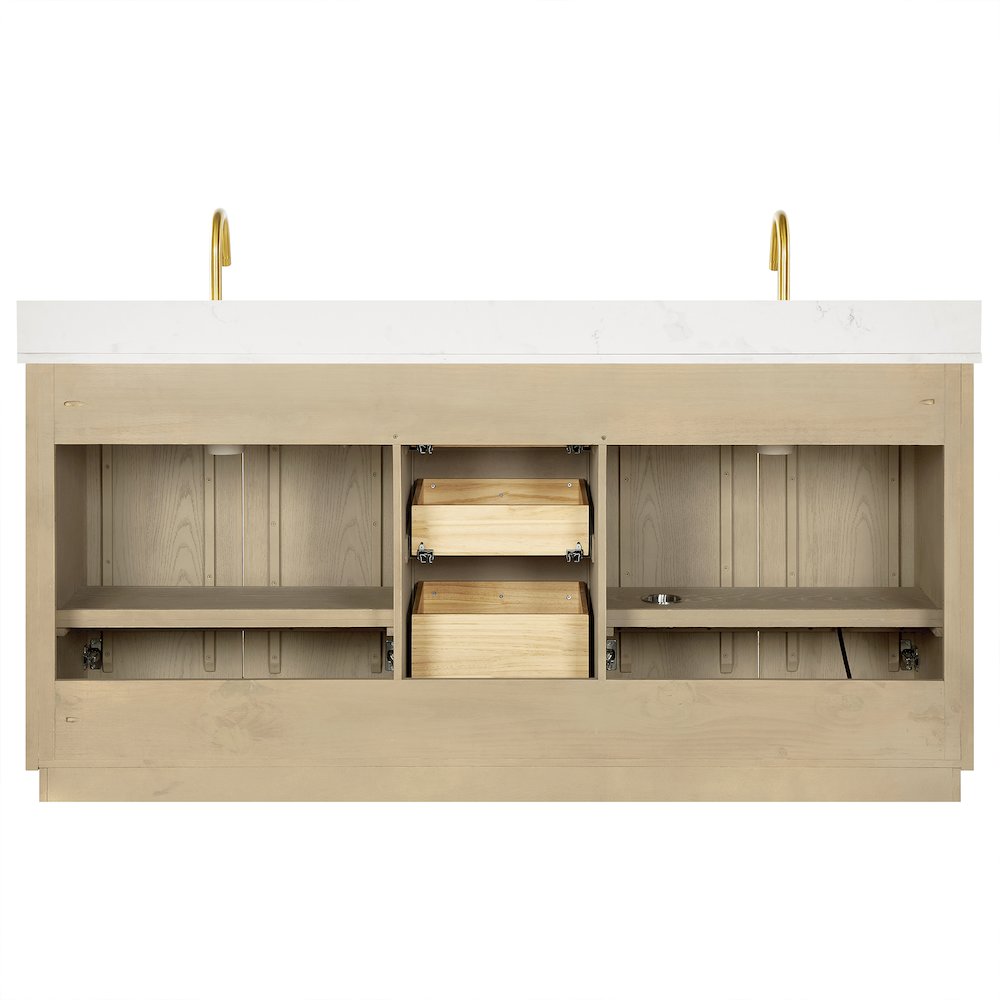 Oza 72" Free-standing Double Bath Vanity in Aged Natural Oak