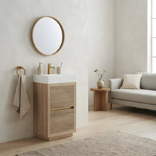 PVC Plywood Small Bathroom Vanity with Integral Square Sink Top with Storage