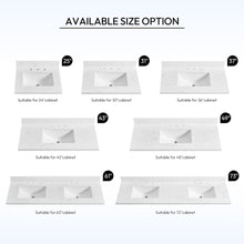 Jaen 31" x 22" Composite Stone Vanity Top, Grain White, White Rect. Sink