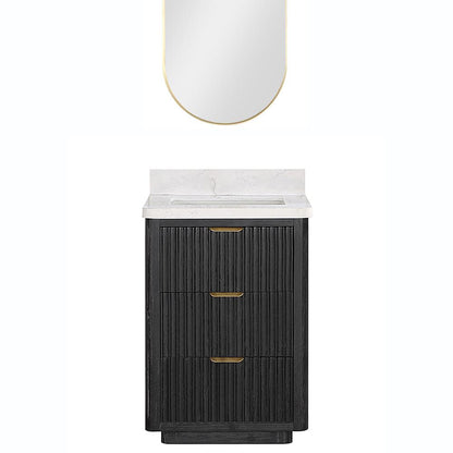 Free-standing Single Bathroom Vanity with Composite top and Mirror