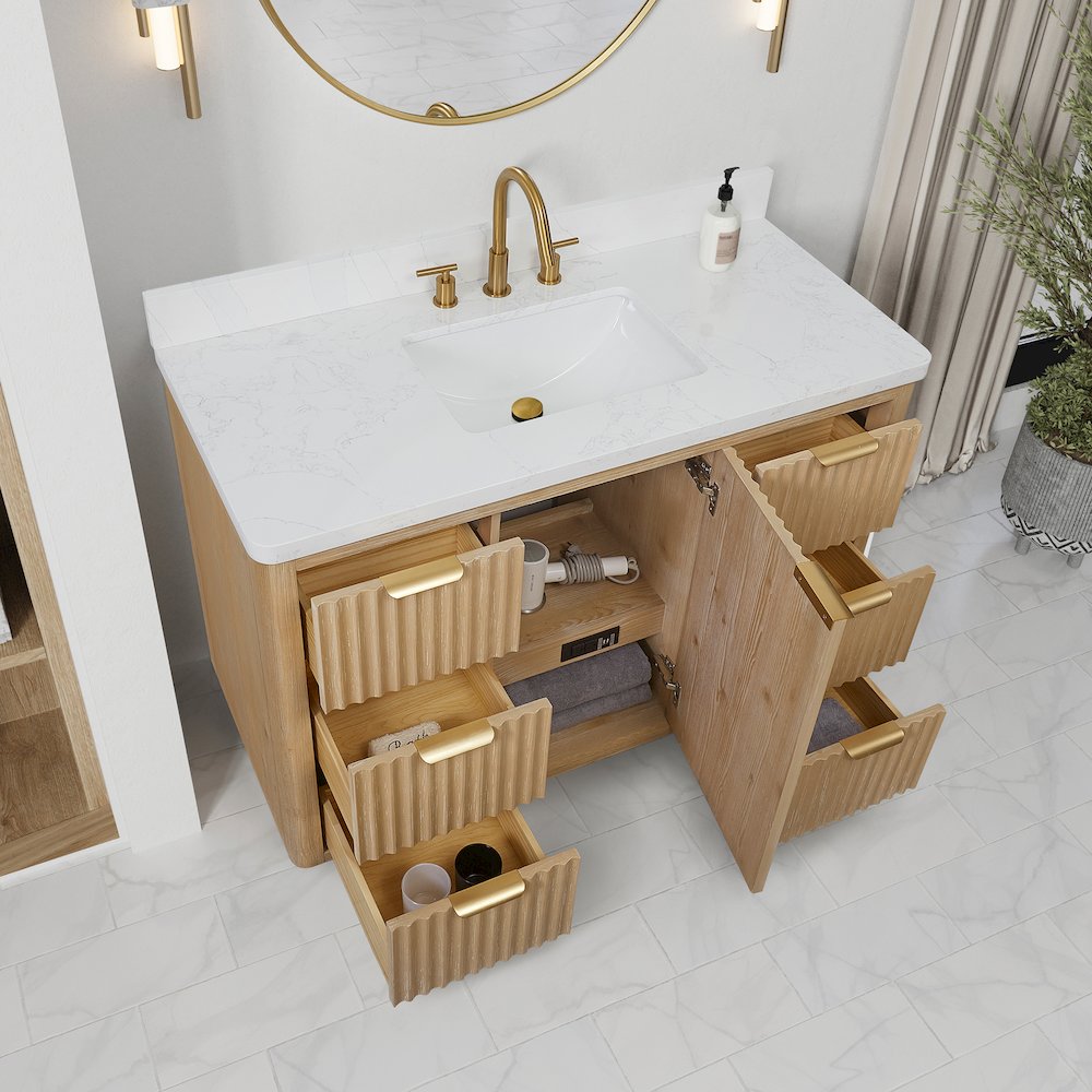 Cádiz 48in. Free-standing Single Bathroom Vanity in Washed Ash Grey