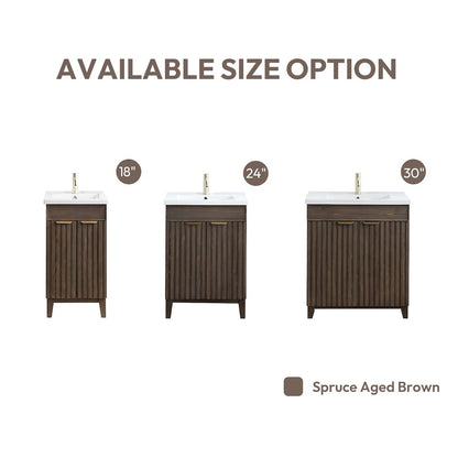 Palos 30" Free-standing Single Bath Vanity in Spruce Aged Brown