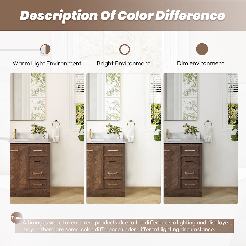 Jakarta 72" Freestanding Double Bath Vanity in Aged Dark Brown Oak