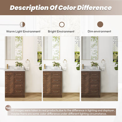Jakarta 72" Freestanding Double Bath Vanity in Aged Dark Brown Oak