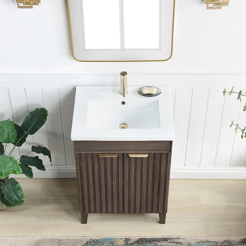 Palos 24" Free-standing Single Bath Vanity in Spruce Aged Brown