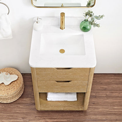 Harbin 24" Free-standing Single Bath Vanity in Washed Ash Grey
