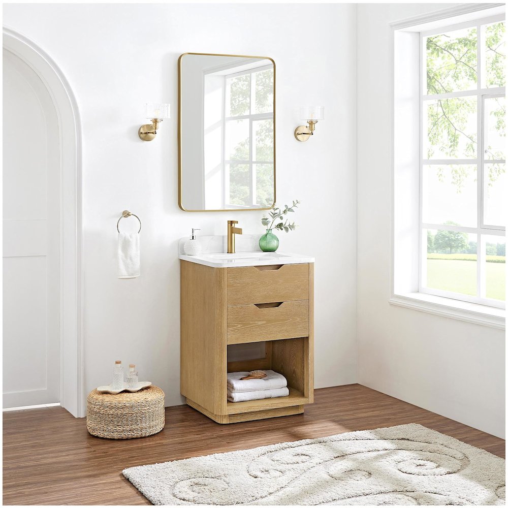 Harbin 24" Free-standing Single Bath Vanity in Washed Ash Grey