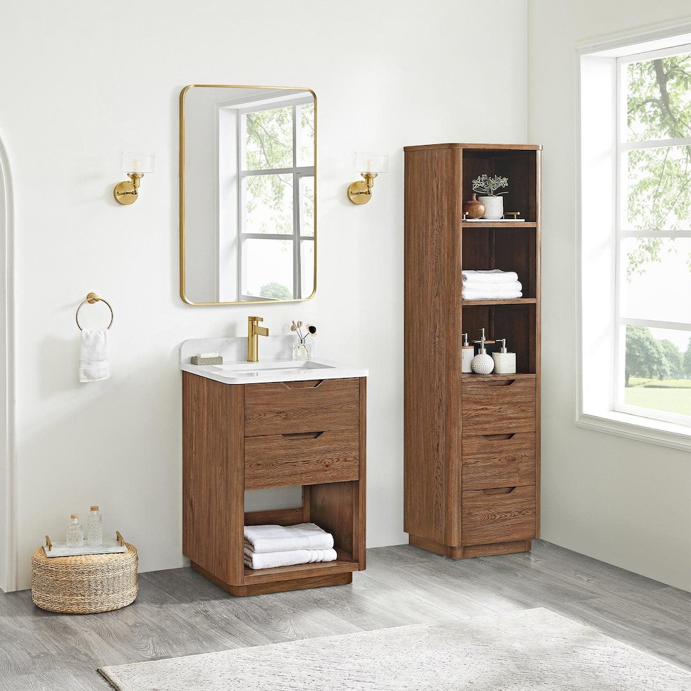 Harbin 24" Free-standing Single Bath Vanity in Washed Ash Grey