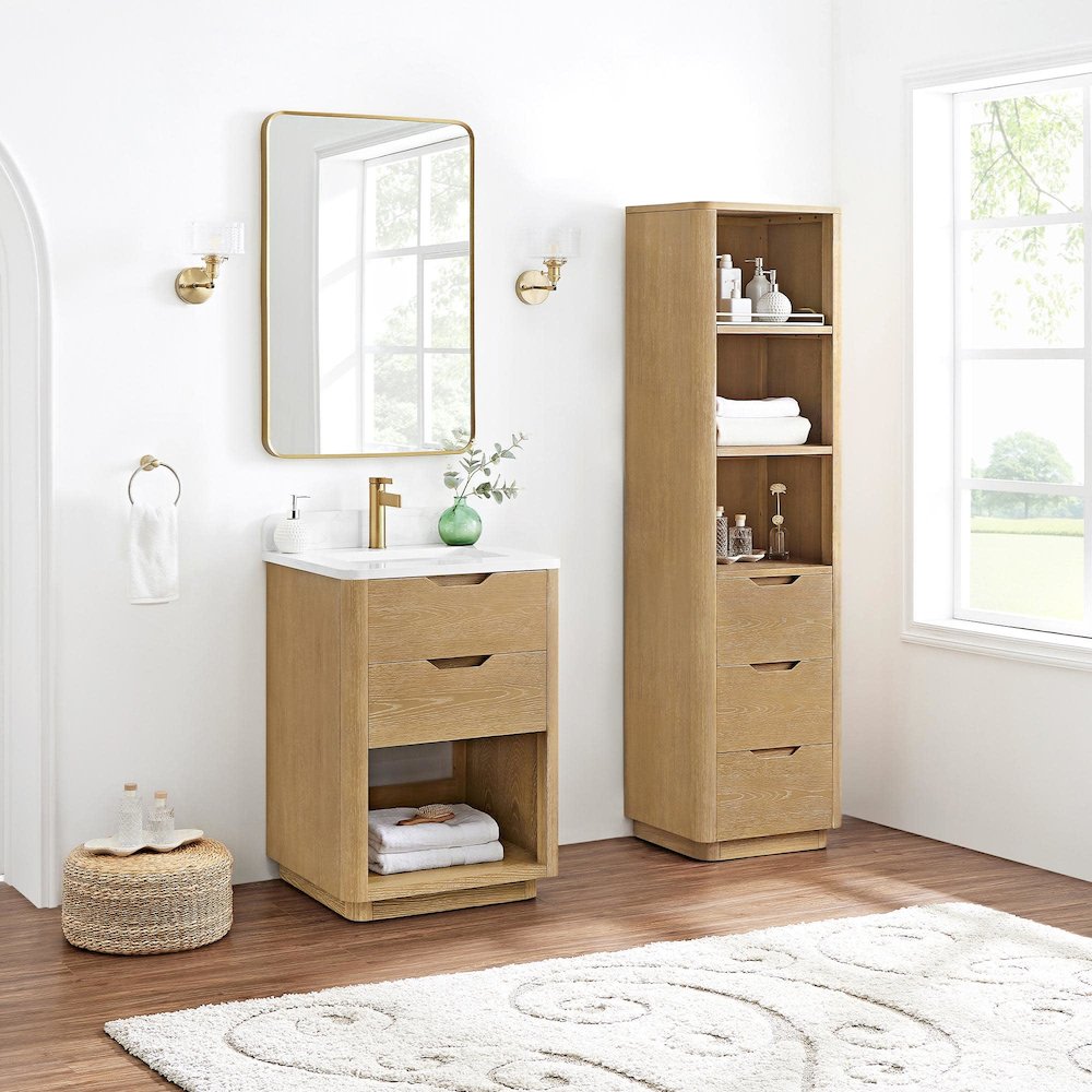 Harbin 24" Free-standing Single Bath Vanity in Washed Ash Grey