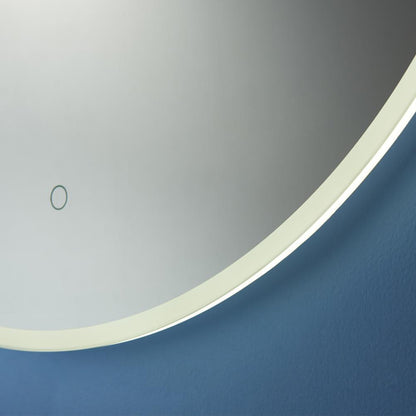 32''Modern & Contemporary Frameless Lighted Round Bathroom Mirror