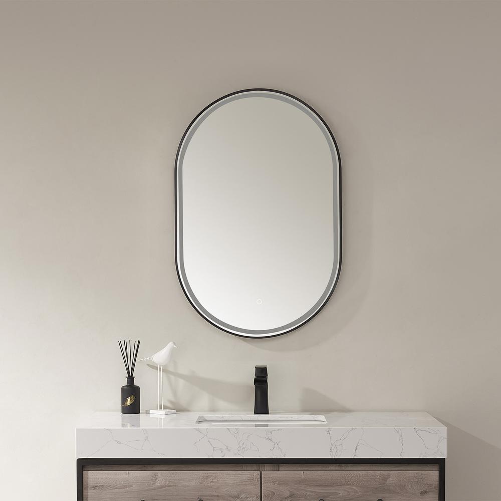 24'' Oval LED Lighted Accent Bathroom/Vanity Wall Mirror